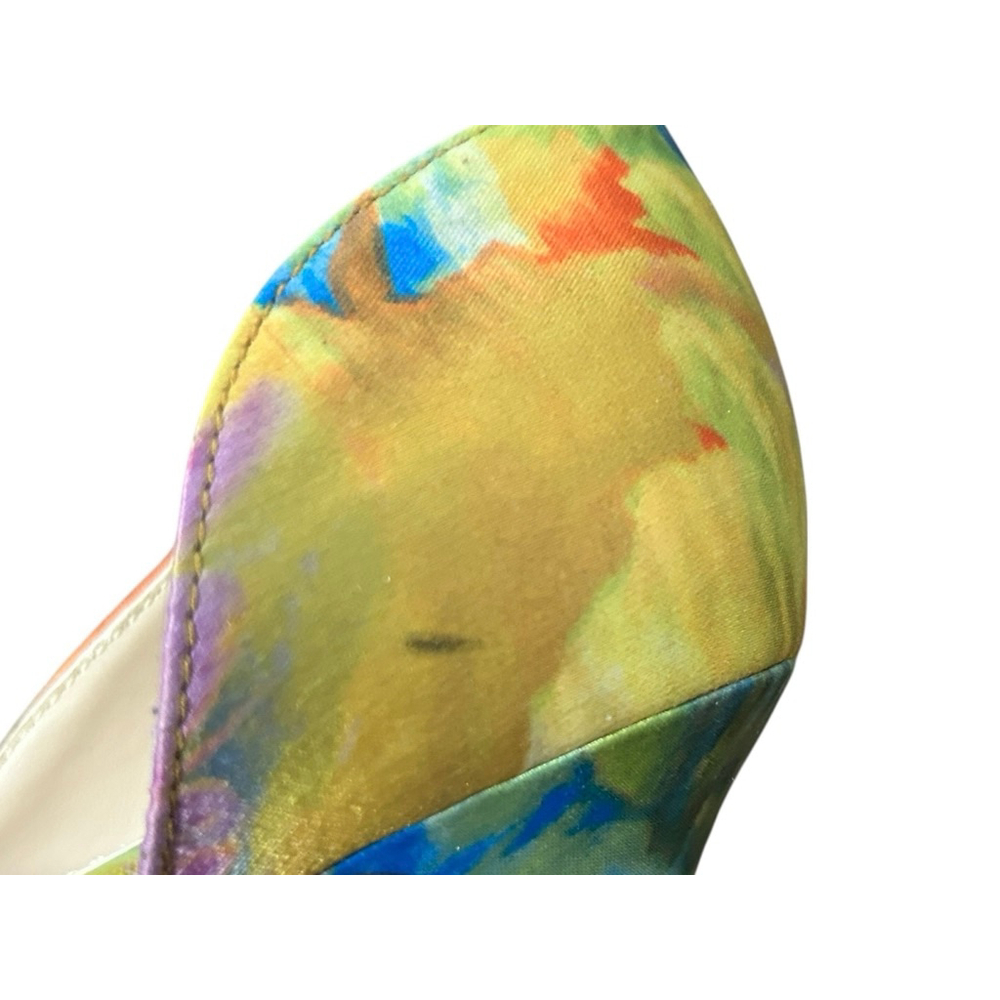 Women's Unisa Heels Size 7 Jubilee Watercolor Floral Peep Toe Pumps - Picture 8 of 8